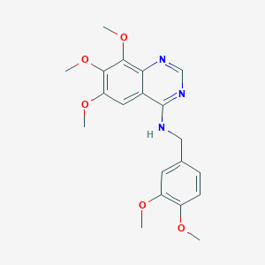 n-[(3,4-Dimethoxyphenyl)methyl]-6,7,8-trimethoxy-4-quinazolinamine