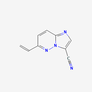 molecular formula C9H6N4 B12284642 6-Vinylimidazo[1,2-B]pyridazine-3-carbonitrile 