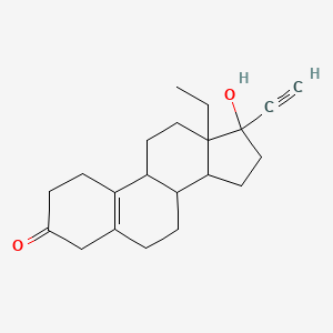 molecular formula C21H28O2 B12284647 13-Ethyl-17-hydroxy-18,19-dinorpregn-5(10)-en-20-yn-3-one 