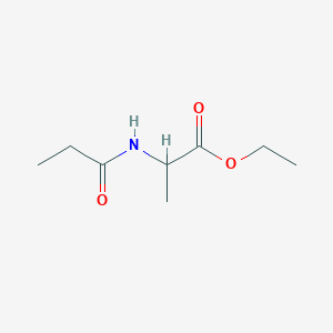 molecular formula C8H15NO3 B12284693 (S)-ethyl 2-propionamidopropanoate 