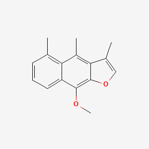 molecular formula C16H16O2 B1228470 萘并[2,3-b]呋喃，9-甲氧基-3,4,5-三甲基- CAS No. 51460-82-3