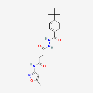 molecular formula C19H24N4O4 B1228474 4-[[(4-叔丁基苯基)-氧甲基]肼基]-N-(5-甲基-3-异恶唑基)-4-氧代丁酰胺 