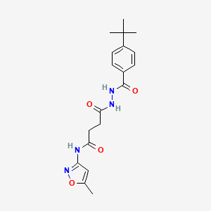 molecular formula C19H24N4O4 B1228474 4-[[(4-tert-butylphenyl)-oxomethyl]hydrazo]-N-(5-methyl-3-isoxazolyl)-4-oxobutanamide 