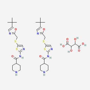 molecular formula C38H54N8O10S4 B12284743 SNS-032 (Tartrate) 