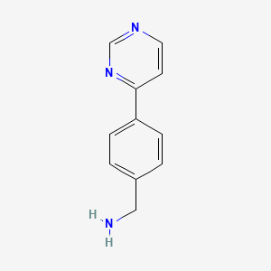 molecular formula C11H11N3 B12284751 (4-(Pyrimidin-4-yl)phenyl)methanamine CAS No. 885466-46-6