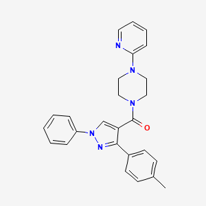 molecular formula C26H25N5O B1228478 [3-(4-Methylphenyl)-1-phenyl-4-pyrazolyl]-[4-(2-pyridinyl)-1-piperazinyl]methanone 