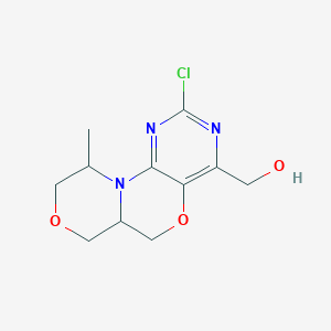 (6aS,10R)-2-Chloro-10-methyl-6a,7,9,10-tetrahydro-6H-[1,4]oxazino[4,3-d]pyrimido[5,4-b][1,4]oxazine-4-methanol