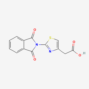 molecular formula C13H8N2O4S B12284849 2-(2-(1,3-Dioxoisoindolin-2-yl)thiazol-4-yl)acetic acid 