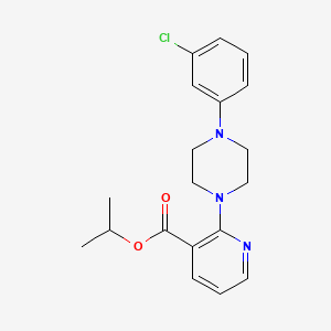 molecular formula C19H22ClN3O2 B1228489 异丙基 2-[4-(3-氯苯基)哌嗪基]尼古丁酸酯 CAS No. 400825-60-7
