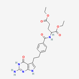 (S)-2-(4-[2-(2-Amino-4-oxo-4,7-dihydro-3H-pyrrolo[2,3-d]pyrimidin-5-yl)-ethyl]-benzoylamino)-pentanedioicacid diethylester