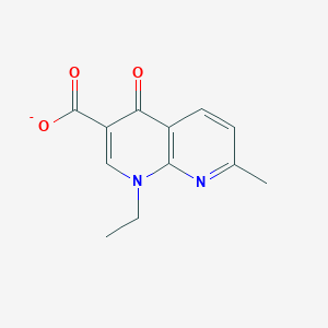 molecular formula C12H11N2O3- B1228493 Nalidixic acid anion 