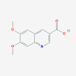 molecular formula C12H11NO4 B12284931 6,7-Dimethoxyquinoline-3-carboxylic acid 