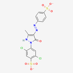 2,5-dichloro-4-{5-hydroxy-3-methyl-4-[(4-sulfonatophenyl)diazenyl]-1H-pyrazol-1-yl}benzene-1-sulfonate