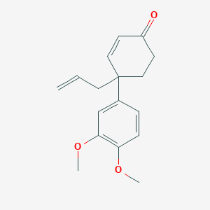 molecular formula C17H20O3 B12285003 4-(3,4-Dimethoxyphenyl)-4-prop-2-enylcyclohex-2-en-1-one 