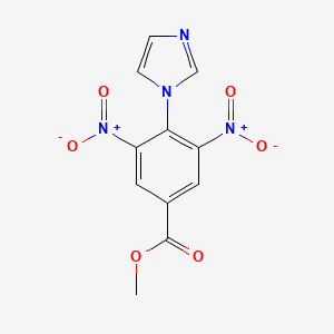 molecular formula C11H8N4O6 B1228502 4-(1-Imidazolyl)-3,5-dinitrobenzoic acid methyl ester 