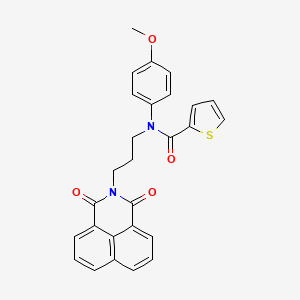 N-[3-(1,3-dioxo-2-benzo[de]isoquinolinyl)propyl]-N-(4-methoxyphenyl)-2-thiophenecarboxamide