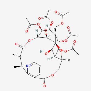 [(1S,3R,13S,14S,17S,18R,19R,20R,21S,22R,23S,24R,25S)-18,19,21,22-tetraacetyloxy-24,25-dihydroxy-3,13,14,25-tetramethyl-6,15-dioxo-2,5,16-trioxa-11-azapentacyclo[15.7.1.01,20.03,23.07,12]pentacosa-7(12),8,10-trien-20-yl]methyl acetate
