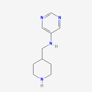 molecular formula C10H16N4 B12285066 N-(4-Piperidylmethyl)pyrimidin-5-amine 