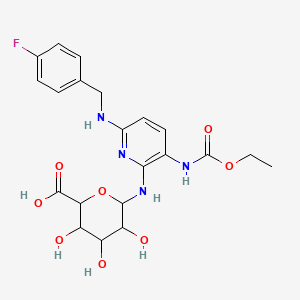 molecular formula C21H25FN4O8 B12285088 Flupirtine-N2-beta-D-Glucuronide 