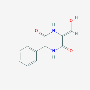 molecular formula C11H10N2O3 B12285133 (3Z)-3-(hydroxymethylidene)-6-phenylpiperazine-2,5-dione 