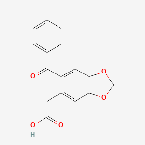 1,3-Benzodioxole-5-acetic acid, 6-benzoyl-