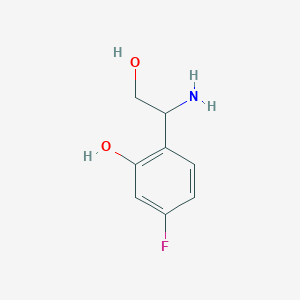 molecular formula C8H10FNO2 B12285245 2-(1-Amino-2-hydroxyethyl)-5-fluorophenol 