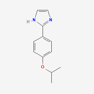 molecular formula C12H14N2O B12285257 2-(4-Isopropoxyphenyl)imidazole 