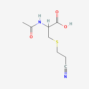 molecular formula C8H12N2O3S B12285303 2-Acetamido-3-(2-cyanoethylsulfanyl)propanoic acid 