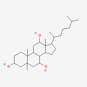 5,10,13-Trimethyl-17-(6-methylheptan-2-yl)-1,2,3,4,6,7,8,9,11,12,14,15,16,17-tetradecahydrocyclopenta[a]phenanthrene-3,7,12-triol