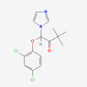 molecular formula C15H16Cl2N2O2 B1228538 1-(2,4-Dichlorophenoxy)-1-imidazol-1-yl-3,3-dimethylbutan-2-one CAS No. 38083-30-6
