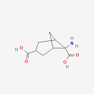 molecular formula C9H13NO4 B12285382 6-Aminobicyclo[3.1.1]heptane-3,6-dicarboxylic acid 