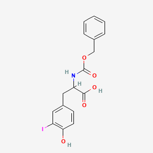 molecular formula C17H16INO5 B12285393 3-(4-Hydroxy-3-iodophenyl)-2-(phenylmethoxycarbonylamino)propanoic acid 