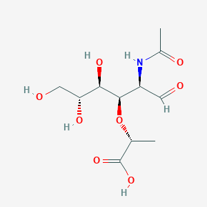 molecular formula C11H19NO8 B122854 (R)-2-乙酰氨基-3-O-(1-羧乙基)-2-脱氧-D-葡萄糖 CAS No. 10597-89-4