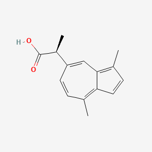molecular formula C15H16O2 B1228540 (2S)-2-(3,8-dimethylazulen-5-yl)propanoic acid CAS No. 489-87-2