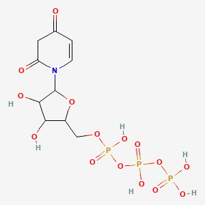 molecular formula C10H16NO15P3 B12285402 [[5-(2,4-Dioxopyridin-1-yl)-3,4-dihydroxyoxolan-2-yl]methoxy-hydroxyphosphoryl] phosphono hydrogen phosphate 