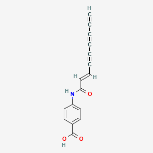 molecular formula C16H9NO3 B12285415 Benzoic acid, 4-[[(2E)-1-oxo-2-nonene-4,6,8-triynyl]amino]- 