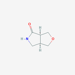 molecular formula C6H9NO2 B12285421 (3aR,6aR)-1,3,3a,5,6,6a-hexahydrofuro[3,4-c]pyrrol-4-one 