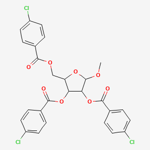 Methyl 2,3,5-tri-O-(p-chlorobenzoyl)-b-D-ribofuranoside