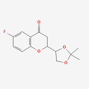 2-(2,2-Dimethyl-1,3-dioxolan-4-yl)-6-fluoro-2,3-dihydrochromen-4-one