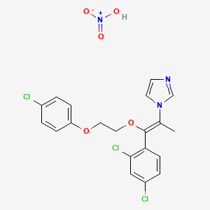 molecular formula C20H18Cl3N3O5 B1228547 Omoconazole nitrate CAS No. 83621-06-1