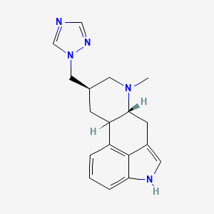 molecular formula C18H21N5 B1228550 (5R,8R,10R)-6-Methyl-8-(1,2,4-triazol-1-ylmethyl)ergoline CAS No. 105579-47-3