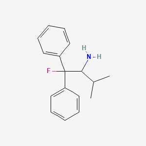 1-Fluoro-3-methyl-1,1-diphenylbutan-2-amine