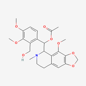 [[2-(hydroxymethyl)-3,4-dimethoxyphenyl]-(4-methoxy-6-methyl-7,8-dihydro-5H-[1,3]dioxolo[4,5-g]isoquinolin-5-yl)methyl] acetate