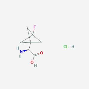 (2S)-2-amino-2-(3-fluoro-1-bicyclo[1.1.1]pentanyl)acetic acid;hydrochloride