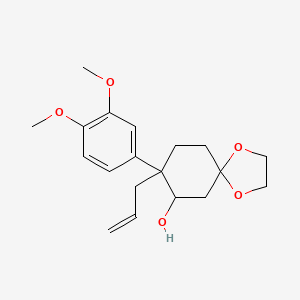 8-(3,4-Dimethoxyphenyl)-8-prop-2-enyl-1,4-dioxaspiro[4.5]decan-7-ol