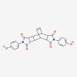 molecular formula C26H20N2O6 B1228559 2,6-Bis(4-hydroxyphenyl)octahydro-4,8-ethenopyrrolo[3',4':3,4]cyclobuta[1,2-f]isoindole-1,3,5,7-tetrone 