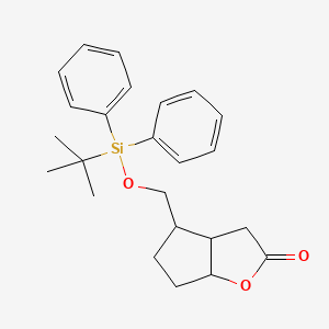 [3aR-(3aalpha,4alpha,6aalpha)]-4-[[[(1,1-Dimethylethyl)diphenylsilyl]oxy]methyl]hexahydro-2H-cyclopenta[b]furan-2-one