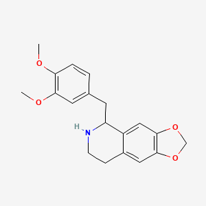 molecular formula C19H21NO4 B12285622 (S)-5-(3,4-dimethoxybenzyl)-5,6,7,8-tetrahydro-[1,3]dioxolo[4,5-g]isoquinoline 