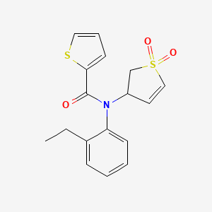 molecular formula C17H17NO3S2 B1228563 N-(1,1-dioxo-2,3-dihydrothiophen-3-yl)-N-(2-ethylphenyl)-2-thiophenecarboxamide 