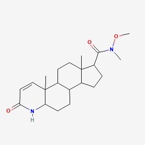 N-methoxy-N,9a,11a-trimethyl-7-oxo-1,2,3,3a,3b,4,5,5a,6,9b,10,11-dodecahydroindeno[5,4-f]quinoline-1-carboxamide